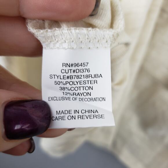 Thread & Clover Plus Size 2X Babydoll Tank Cream Crochet Lace Ethereal Angelcore - Picture 8 of 9